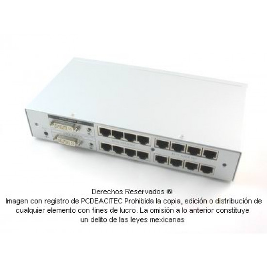 Extensor DVI-D Splitter 1x8 + Audio vía Cat5e o Cat6 20 m