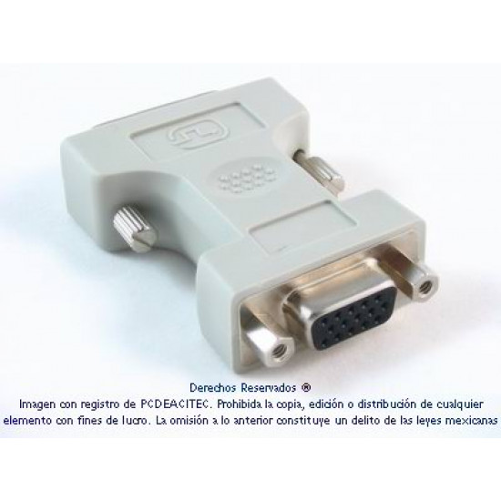 Adaptador DVI-I 24+5 pin macho a VGA hembra