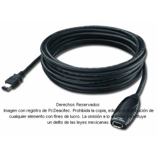 Cable FireWire 400 extensión activa 6 a 6 pines, macho-hembra 5 m