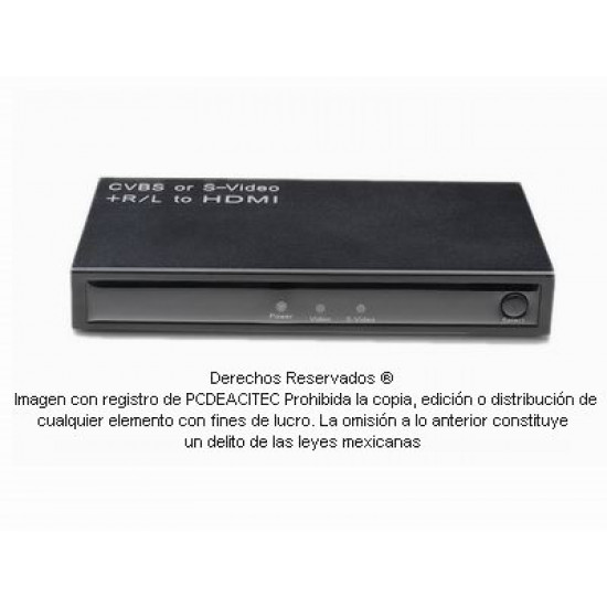 Convertidor RCA + RL y  S-Video a HDMI