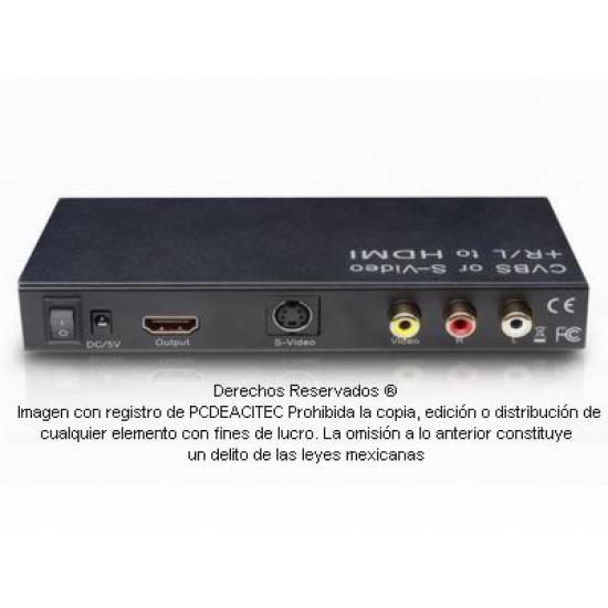 Convertidor RCA + RL y  S-Video a HDMI