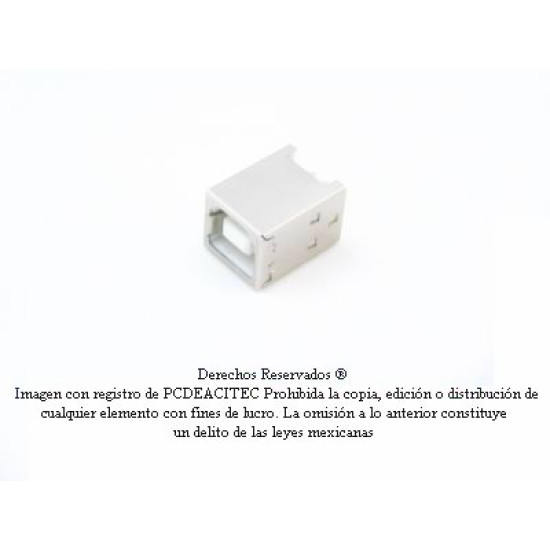 Conector USB hembra tipo B para armar, soldable