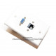 Placa Tapa VGA + RJ45 Cat5e ponchable en ABS