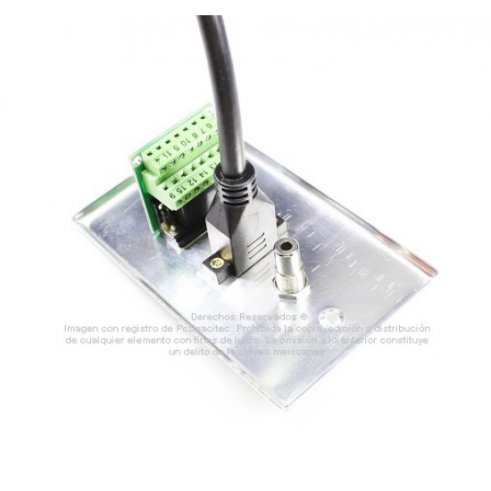 Placa Tapa VGA de remate + HDMI pigtail + Audio Jack 3.5 mm en Aluminio Placa Tapa VGA de remate + HDMI pigtail + Audio Jack 3.5 mm en Aluminio