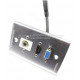 Placa Tapa VGA + HDMI pigtail + Audio Jack 3.5 mm en Aluminio