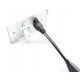 Placa Tapa HDMI pigtail + Jack RJ45 Cat6 ponchable Acero Inoxidable Placa Tapa HDMI pigtail + Jack RJ45 Cat6 ponchable Acero Inoxidable