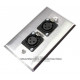 Placa Tapa XLR Canon Neutrik doble soldable en Acero Inoxidable Placa Tapa XLR Canon Neutrik doble soldable en Acero Inoxidable