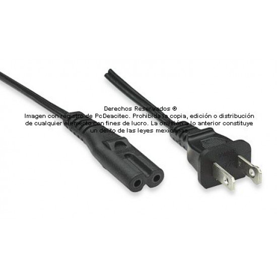 Cable de energía IEC-60320-C7 para cargador en "8" de 1.8 m