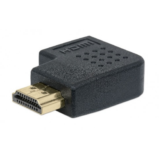 Adaptador HDMI 4k Hembra a Macho IZQUIERDO, en L plana 90°