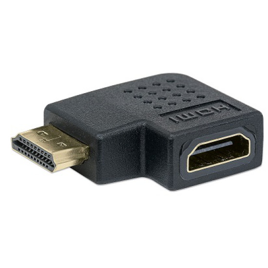 Adaptador HDMI 4K Hembra a Macho, en L plana 90°