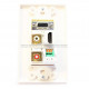 Placa Tapa Decora VGA + HDMI + Audio Jack 3.5 mm + RCA RL en ABS