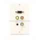 Placa Tapa Decora VGA + Audio Jack 3.5 mm a IDC + RCA AV en ABS