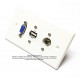 Placa Tapa VGA + USB 2.0 + Audio Jack 3.5 mm en ABS