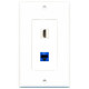 Placa Tapa Decora HDMI 4k keystone + Jack RJ45 Cat6 en ABS Placa Tapa Decora HDMI 4k keystone + Jack RJ45 Cat6 en ABS