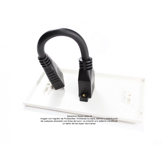 Placa Tapa HDMI pigtail en ABS