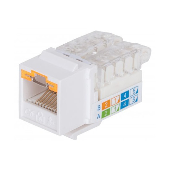 Jack RJ45 Cat6 Keystone Pro con bloqueo sin herramienta