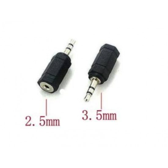 Adaptador audio estéreo jack 2.5 mm a plug 3.5 mm