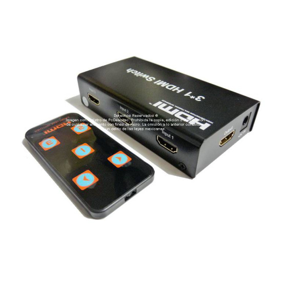 HDMI Switch 3X1 selector de video con control remoto