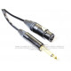 Cable Canare TS 1/4 (6.3 mm) macho a XLR Hembra Neutrik en oro grado estudio de 90 m