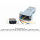 Adaptador modular serial DB9 macho a Jack RJ45