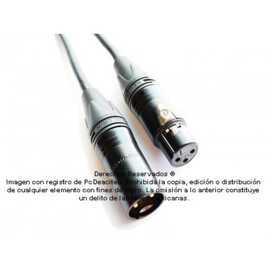 Cable para Micrófono CANARE Balanceado XLR Neutrik M-H 80 m