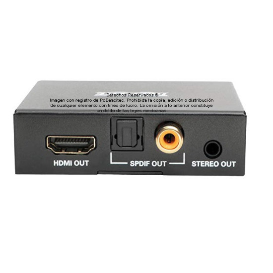 Extractor de audio HDMI 2.1 y 5.1 canales a jack 3.5 mm SPDIF / Toslink / RCA coaxial 