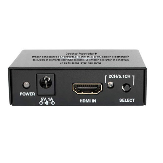 Extractor de audio HDMI 2.1 y 5.1 canales a jack 3.5 mm SPDIF / Toslink / RCA coaxial 