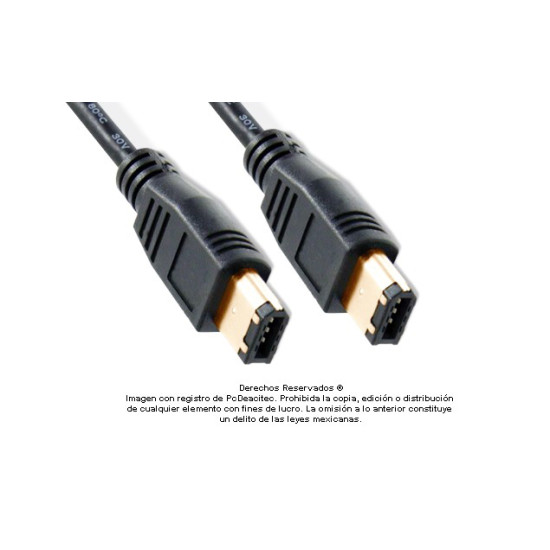 Cable FireWire 400 IEEE 1394 6 a 6 pines 10 m