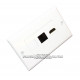 Placa Tapa Decora HDMI + Cat5e + Tapón en ABS Placa Tapa Decora HDMI + Cat5e + Tapón en ABS