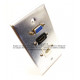 Placa Tapa VGA + HDMI pigtail + Jack Cat3 RJ11 en Aluminio