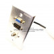 Placa Tapa VGA + HDMI pigtail + Coaxial tipo F en Aluminio