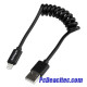 Cable en Espiral Lightning a USB A 2.0 de 30 cm