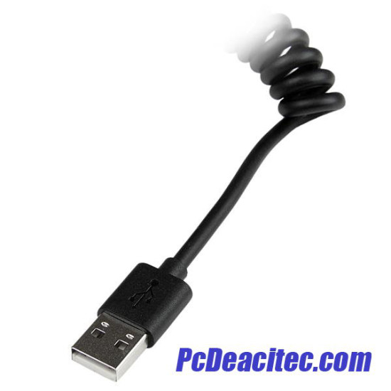 Cable en Espiral Lightning a USB A 2.0 de 30 cm