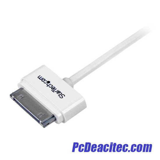 Cable Cargador 1m Conector Dock Connector de Apple 30 Pines a USB en Ángulo Derecho iPod, iPhone, iPad