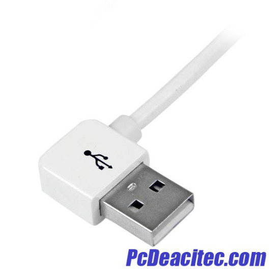 Cable Cargador 1m Conector Dock Connector de Apple 30 Pines a USB en Ángulo Derecho iPod, iPhone, iPad