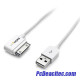 Cable Cargador 1m Conector Dock Apple Ángulo Izquierdo 30 Pines a USB iPod, iPhone, iPad