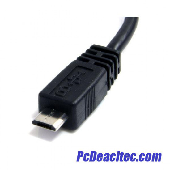 Cable Adaptador USB A Macho a Micro USB B Macho de 15 cm