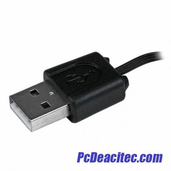 Cable mini USB y micro USB B a USB 2.0 A retráctil de 0.76 m