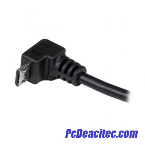 Cable USB tipo A a Micro USB B Macho 90° de 1 m