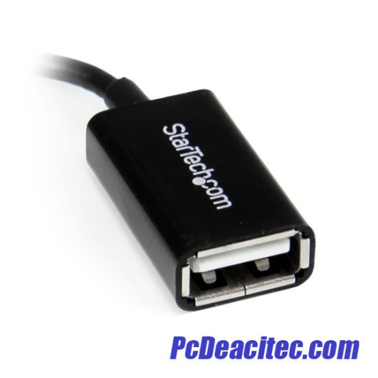 Cable Adaptador Micro USB OTG codo derecha a USB A hembra de 12 cm