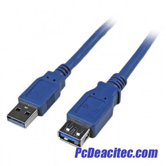 Cable extensión USB 3.0 A macho a hembra 1 m