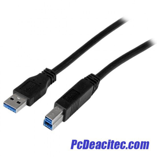 Cable USB 3.0 tipo A macho a B macho de 2 m