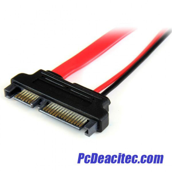 Cable SATA Slimline a SATA Hembra a Macho de 15 cm