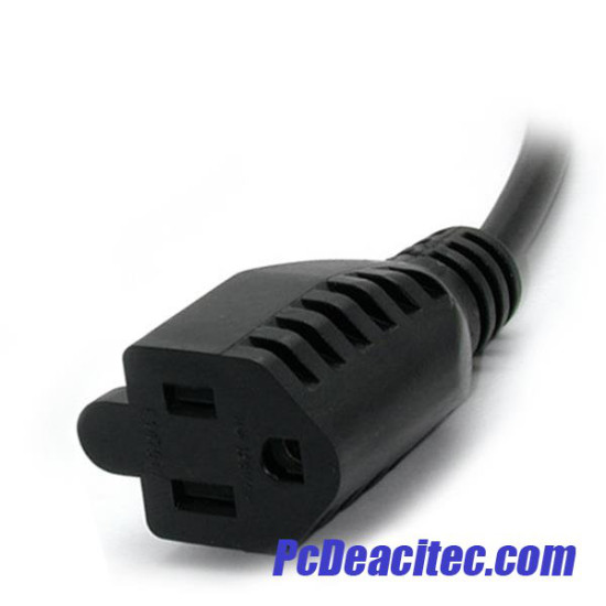 Cable de 30 cm de Alimentación IEC 320 EN 60320 C14 a NEMA 5-15R