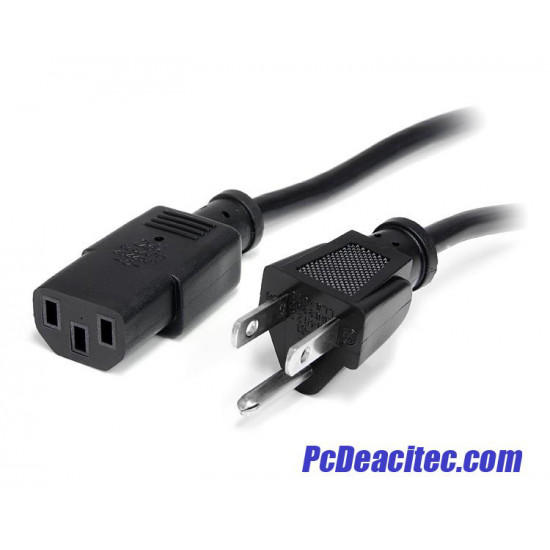 Cable energía para PC C13 a NEMA5-15P 14AWG de 90 cm 