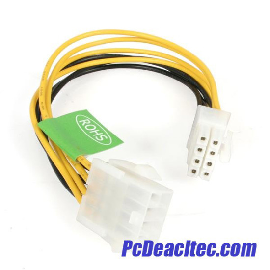 Cable Extensión 20 cm de 8 Pines EPS Alimentación Fuente ATX Cable Extensión 20 cm de 8 Pines EPS Alimentación Fuente ATX