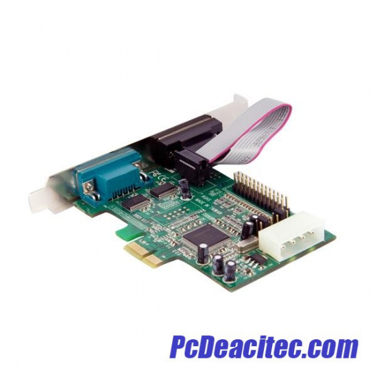 Tarjeta PCI Express 2 Puertos Serial y 1 Paralelo RS232 UART 16550 Serie