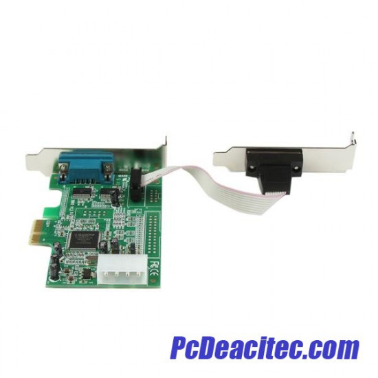  Tarjeta PCI Express de 2 Puertos Serie de Perfil Bajo RS232 UART 16550 Serial