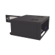 Gabinete de Montaje en Pared, Con Puerta de Cristal, Cuerpo Fijo con Rack, de 19in, 4UR, Color Negro