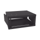 Gabinete de Montaje en Pared, Con Puerta de Cristal, Cuerpo Fijo con Rack, de 19in, 4UR, Color Negro